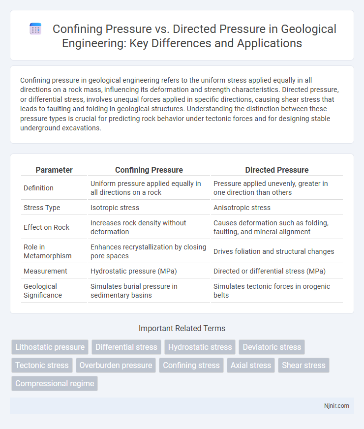 Confining Pressure vs. Directed Pressure in Geological Engineering: Key Differences and Applications