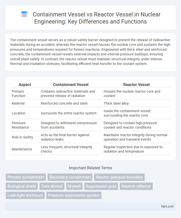Containment Vessel vs Reactor Vessel in Nuclear Engineering: Key Differences and Functions