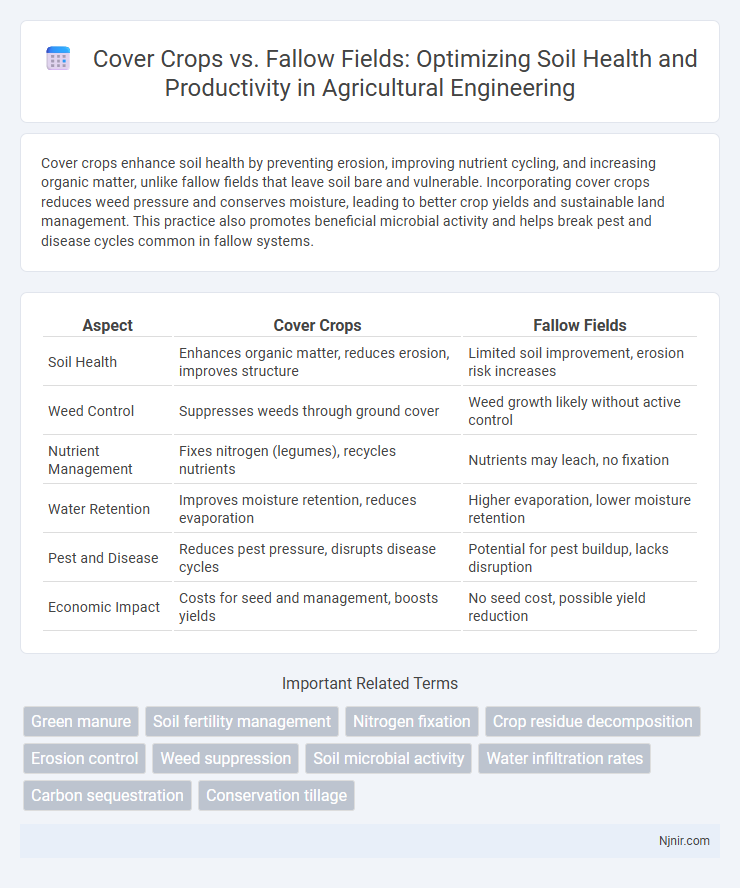 Cover Crops vs. Fallow Fields: Optimizing Soil Health and Productivity in Agricultural Engineering
