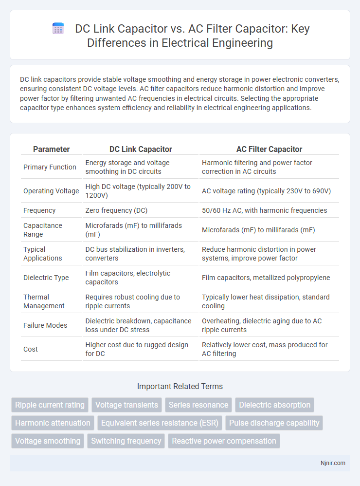 DC Link Capacitor vs. AC Filter Capacitor: Key Differences in Electrical Engineering