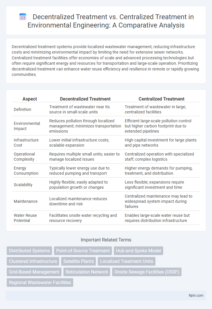 Decentralized Treatment vs. Centralized Treatment in Environmental Engineering: A Comparative Analysis