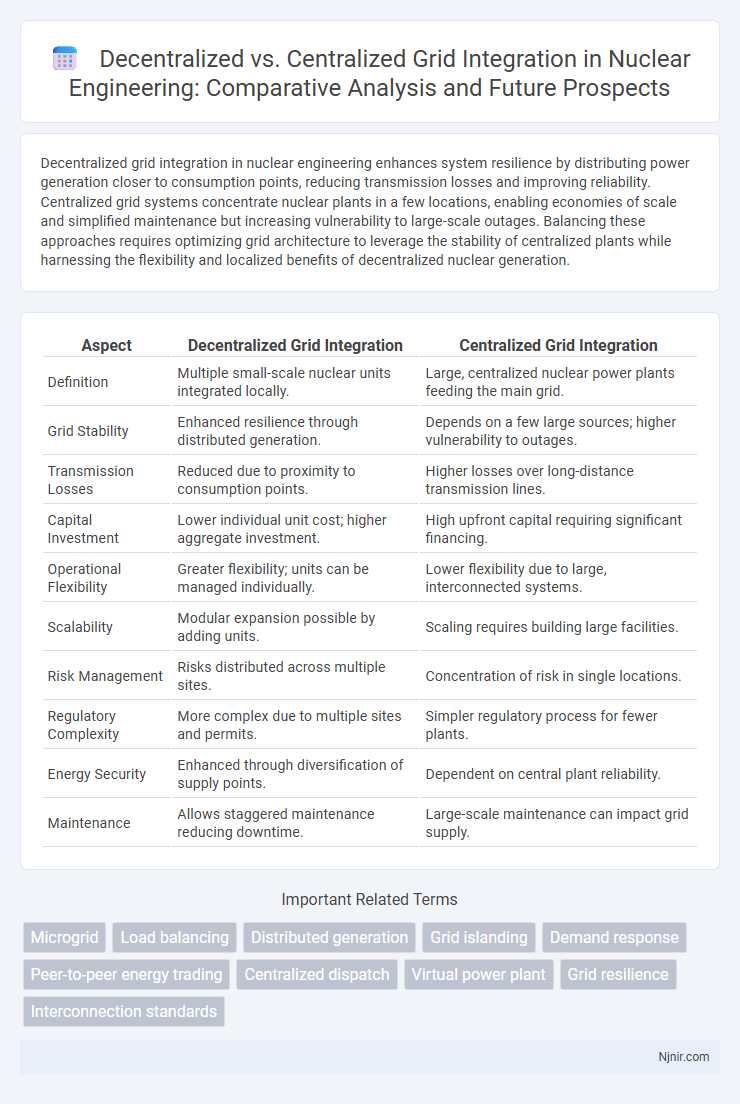 Decentralized vs. Centralized Grid Integration in Nuclear Engineering: Comparative Analysis and Future Prospects