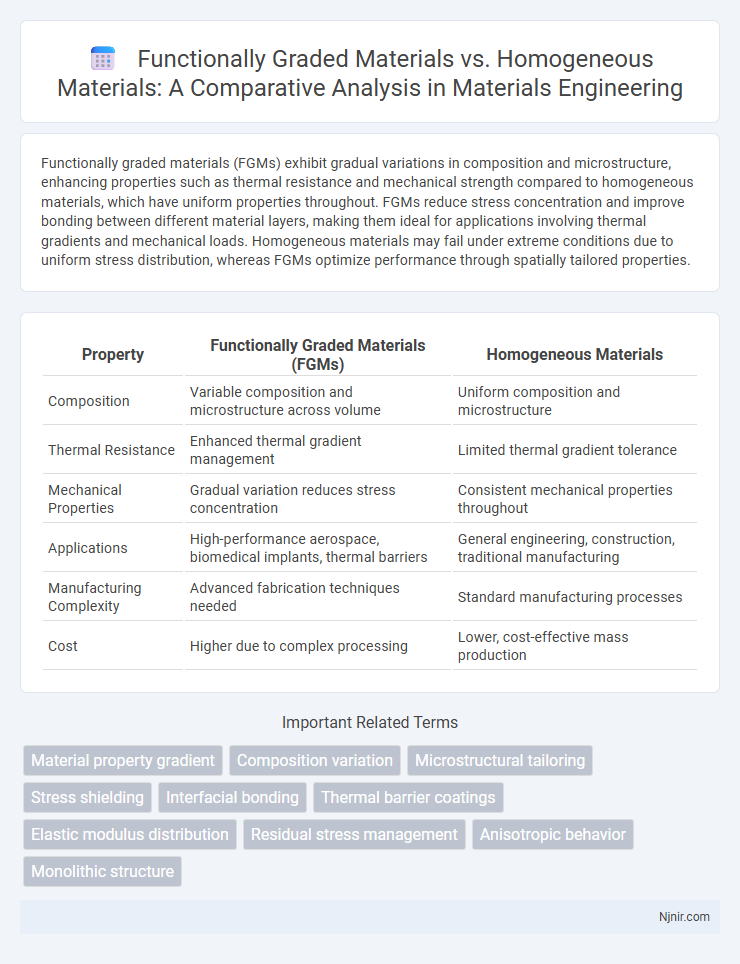 Functionally Graded Materials vs. Homogeneous Materials: A Comparative Analysis in Materials Engineering