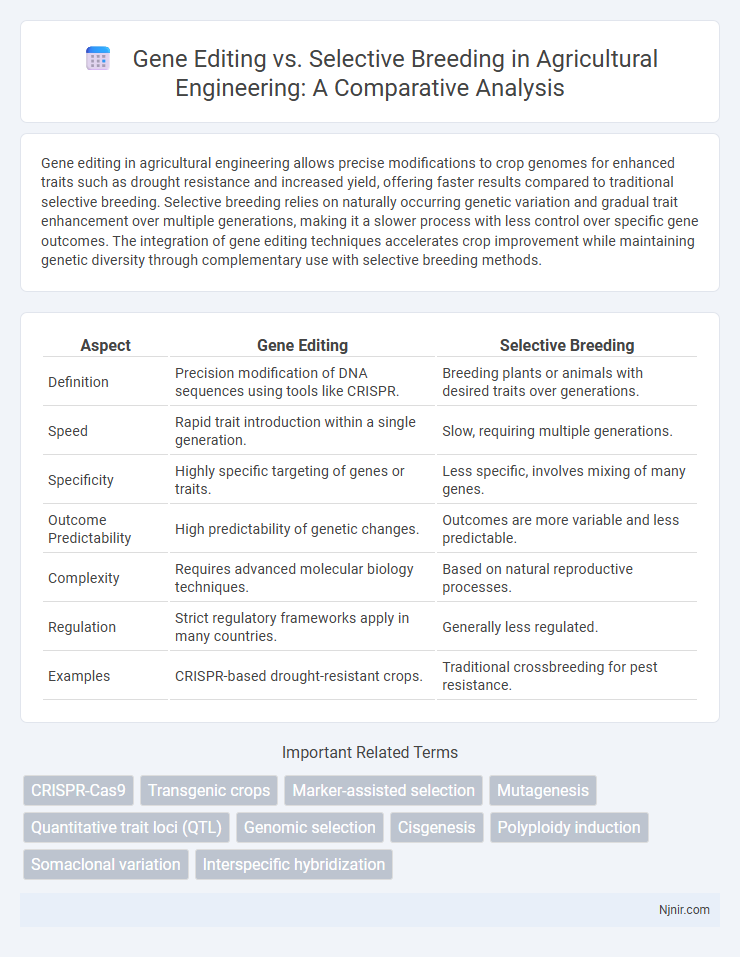 Gene Editing vs. Selective Breeding in Agricultural Engineering: A Comparative Analysis