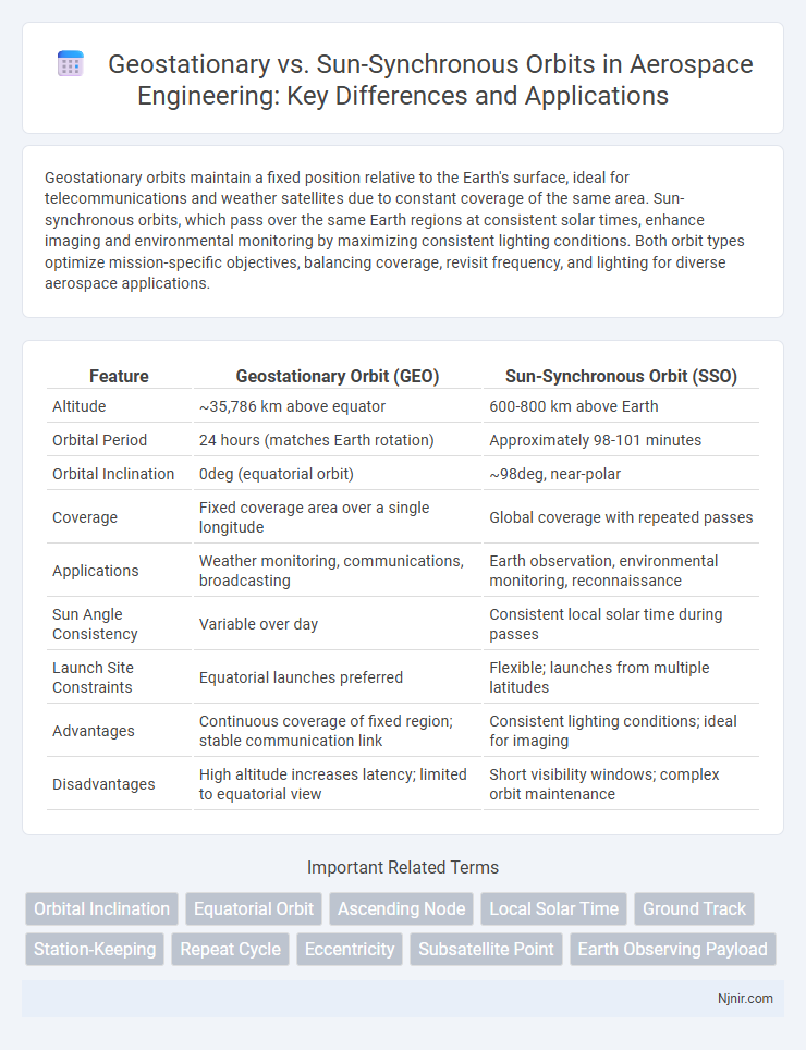 Geostationary vs. Sun-Synchronous Orbits in Aerospace Engineering: Key Differences and Applications