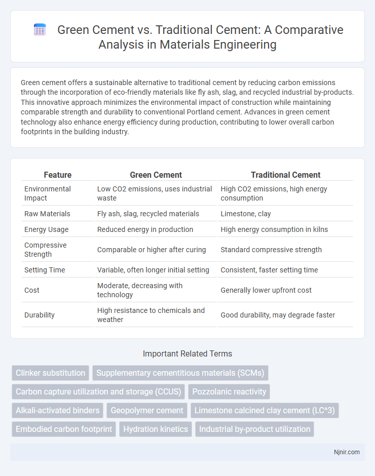 Green Cement vs. Traditional Cement: A Comparative Analysis in Materials Engineering