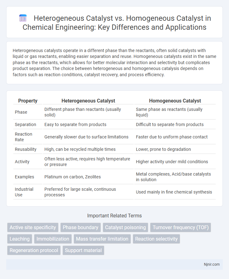 Heterogeneous Catalyst vs. Homogeneous Catalyst in Chemical Engineering: Key Differences and Applications