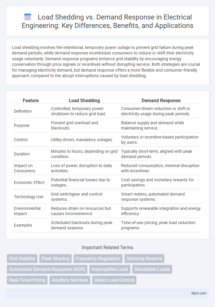 Load Shedding vs. Demand Response in Electrical Engineering: Key Differences, Benefits, and Applications