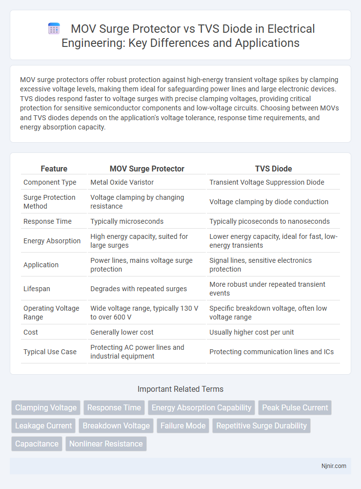 MOV Surge Protector vs TVS Diode in Electrical Engineering: Key Differences and Applications