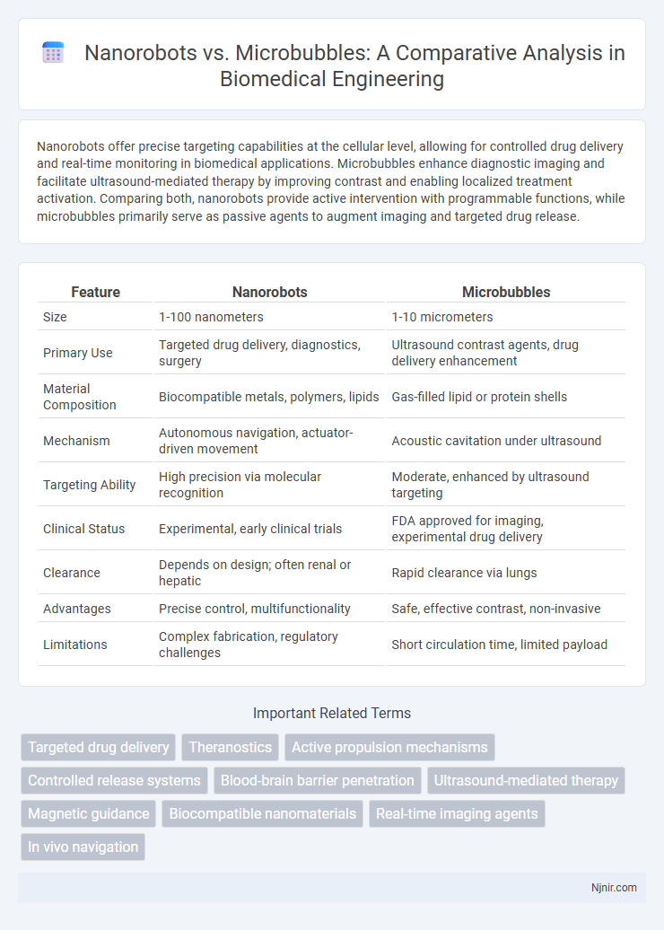 Nanorobots vs. Microbubbles: A Comparative Analysis in Biomedical Engineering