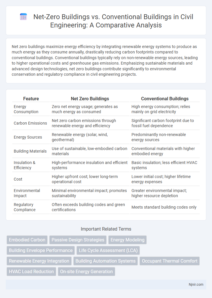 Net-Zero Buildings vs. Conventional Buildings in Civil Engineering: A Comparative Analysis