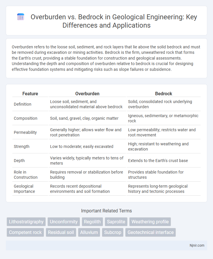 Overburden vs. Bedrock in Geological Engineering: Key Differences and Applications