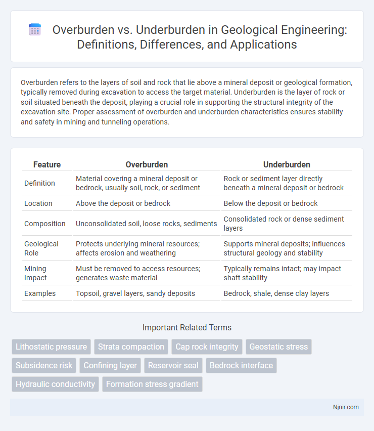 Overburden vs. Underburden in Geological Engineering: Definitions, Differences, and Applications