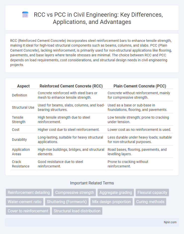 RCC vs PCC in Civil Engineering: Key Differences, Applications, and Advantages