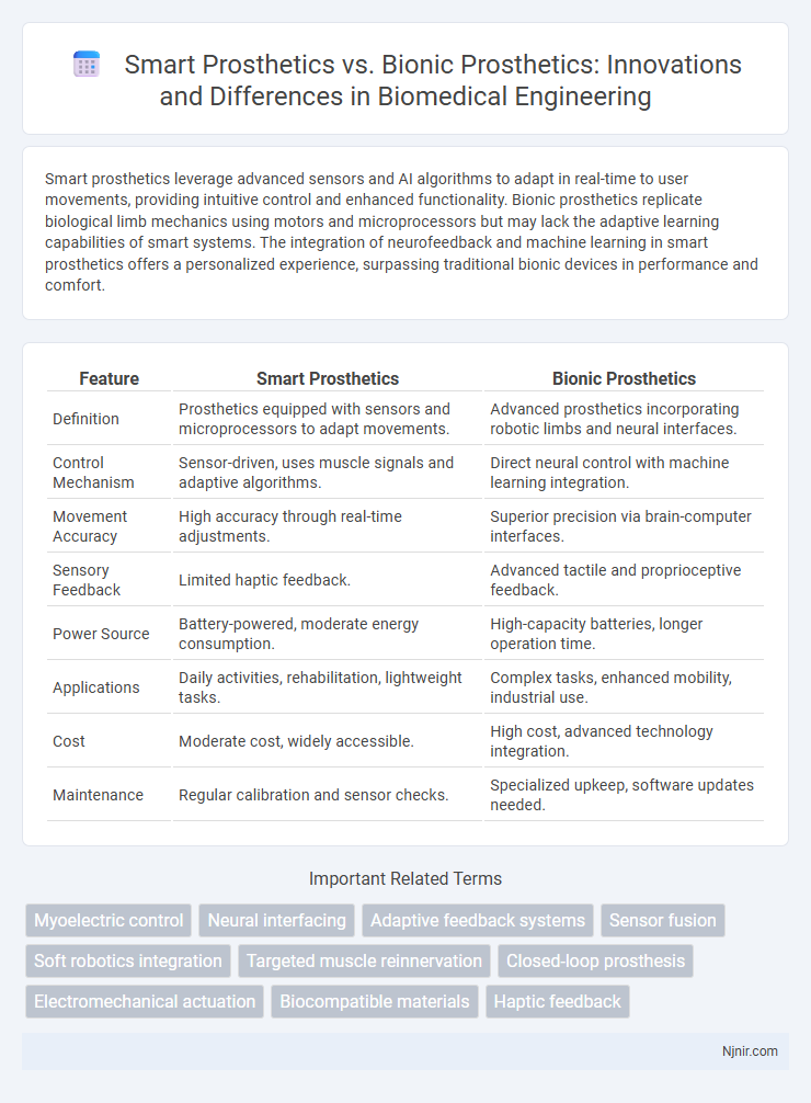 Smart Prosthetics vs. Bionic Prosthetics: Innovations and Differences in Biomedical Engineering
