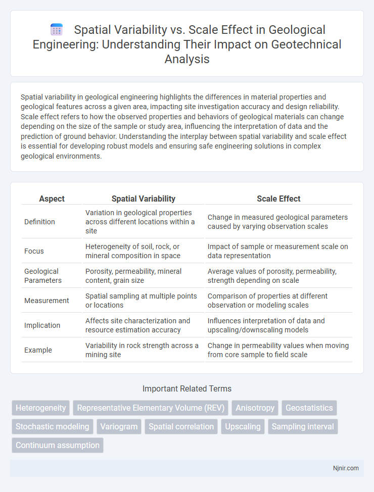 Spatial Variability vs. Scale Effect in Geological Engineering: Understanding Their Impact on Geotechnical Analysis