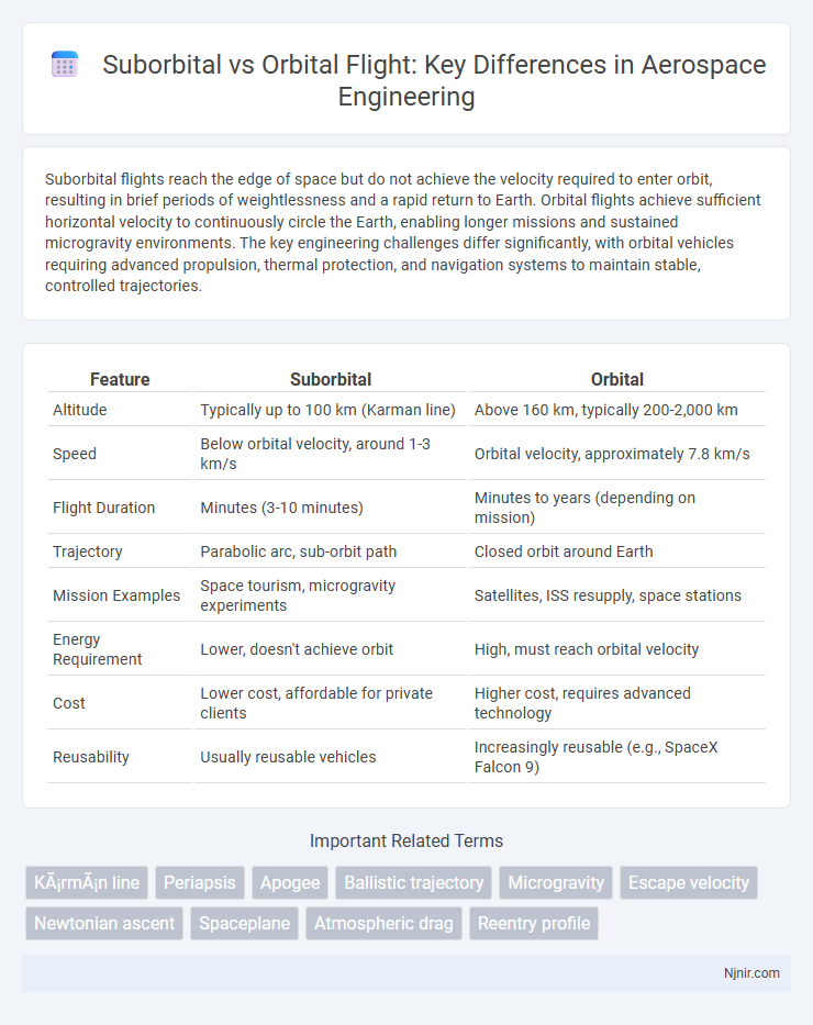 Suborbital vs Orbital Flight: Key Differences in Aerospace Engineering
