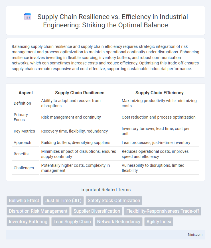 Supply Chain Resilience vs. Efficiency in Industrial Engineering: Striking the Optimal Balance