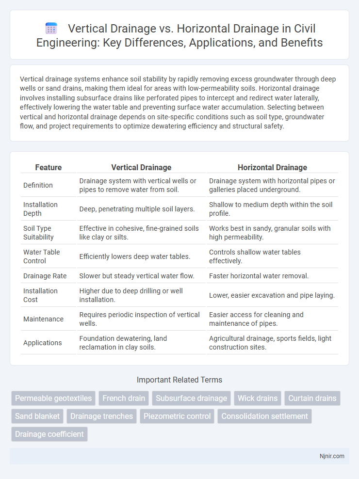 Vertical Drainage vs. Horizontal Drainage in Civil Engineering: Key Differences, Applications, and Benefits