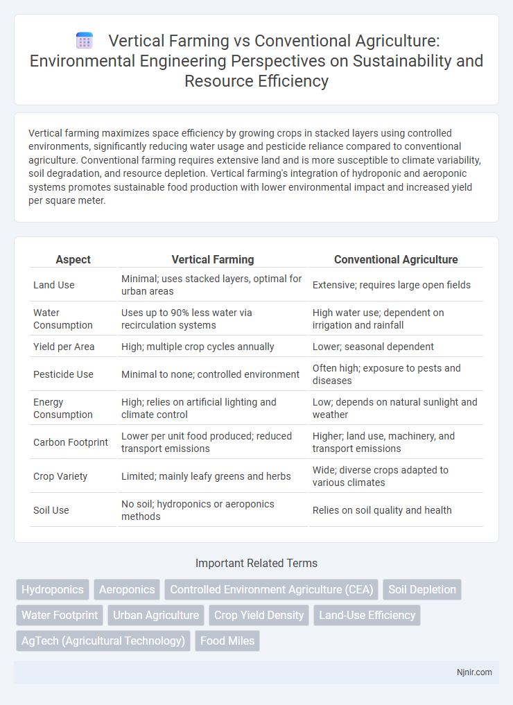 Vertical Farming vs Conventional Agriculture: Environmental Engineering Perspectives on Sustainability and Resource Efficiency
