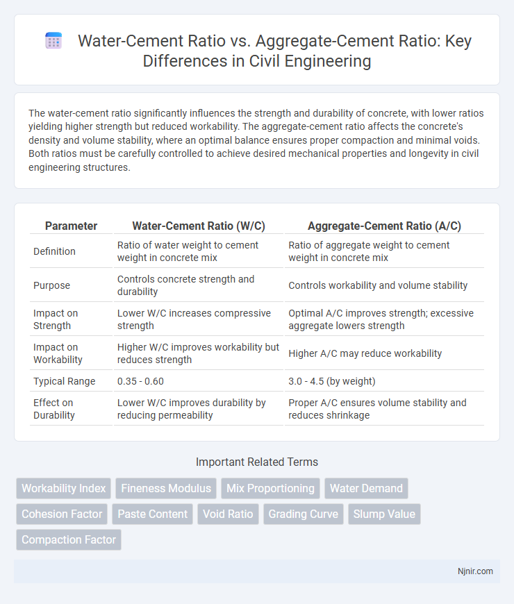 Water-Cement Ratio vs. Aggregate-Cement Ratio: Key Differences in Civil Engineering