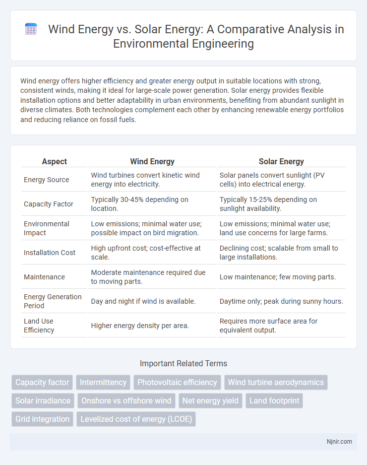 Wind Energy vs. Solar Energy: A Comparative Analysis in Environmental Engineering