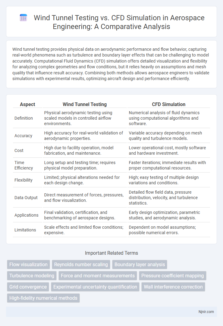 Wind Tunnel Testing vs. CFD Simulation in Aerospace Engineering: A Comparative Analysis
