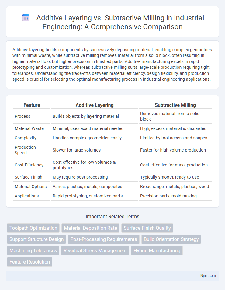 Additive Layering vs. Subtractive Milling in Industrial Engineering: A Comprehensive Comparison