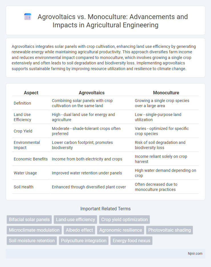 Agrovoltaics vs. Monoculture: Advancements and Impacts in Agricultural Engineering