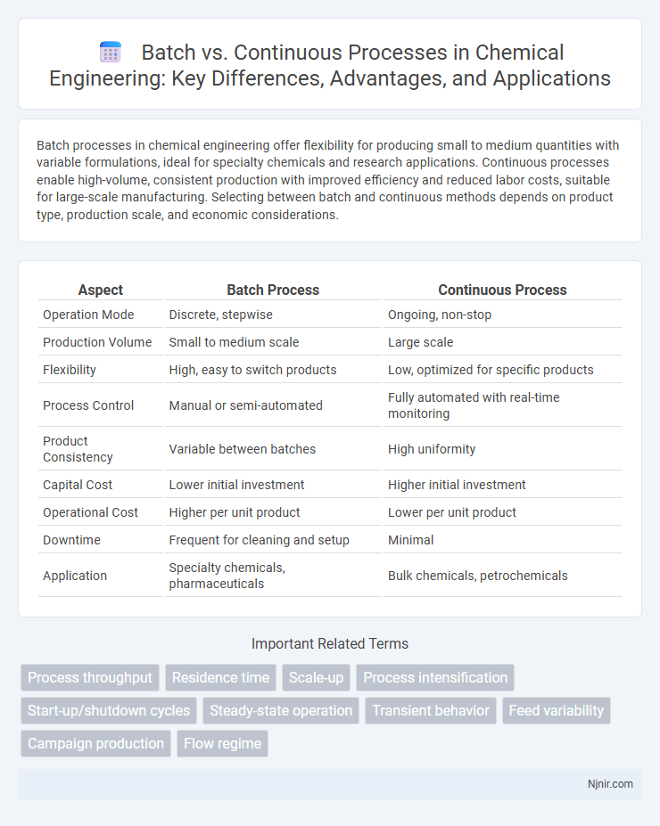Batch vs. Continuous Processes in Chemical Engineering: Key Differences, Advantages, and Applications