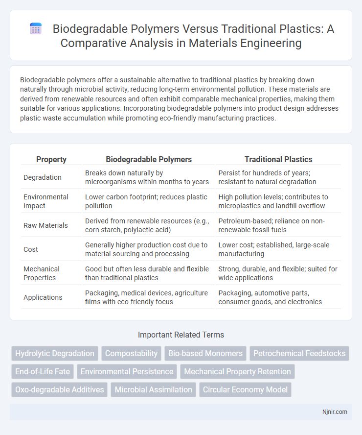 Biodegradable Polymers Versus Traditional Plastics: A Comparative Analysis in Materials Engineering