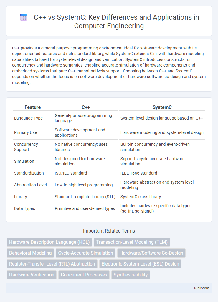 C++ vs SystemC: Key Differences and Applications in Computer Engineering