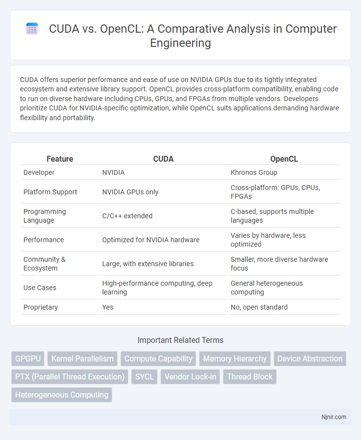 CUDA vs. OpenCL: A Comparative Analysis in Computer Engineering