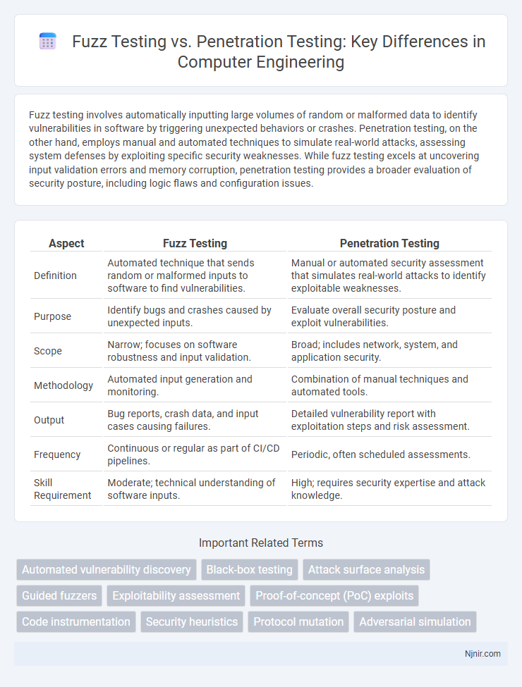 Fuzz Testing vs. Penetration Testing: Key Differences in Computer Engineering