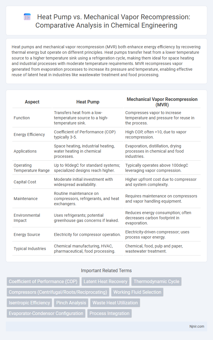 Heat Pump vs. Mechanical Vapor Recompression: Comparative Analysis in Chemical Engineering