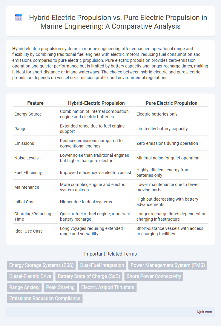 Hybrid-Electric Propulsion vs. Pure Electric Propulsion in Marine Engineering: A Comparative Analysis