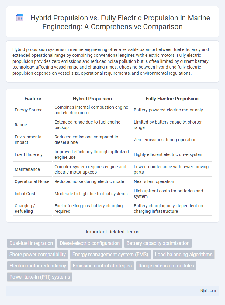 Hybrid Propulsion vs. Fully Electric Propulsion in Marine Engineering: A Comprehensive Comparison