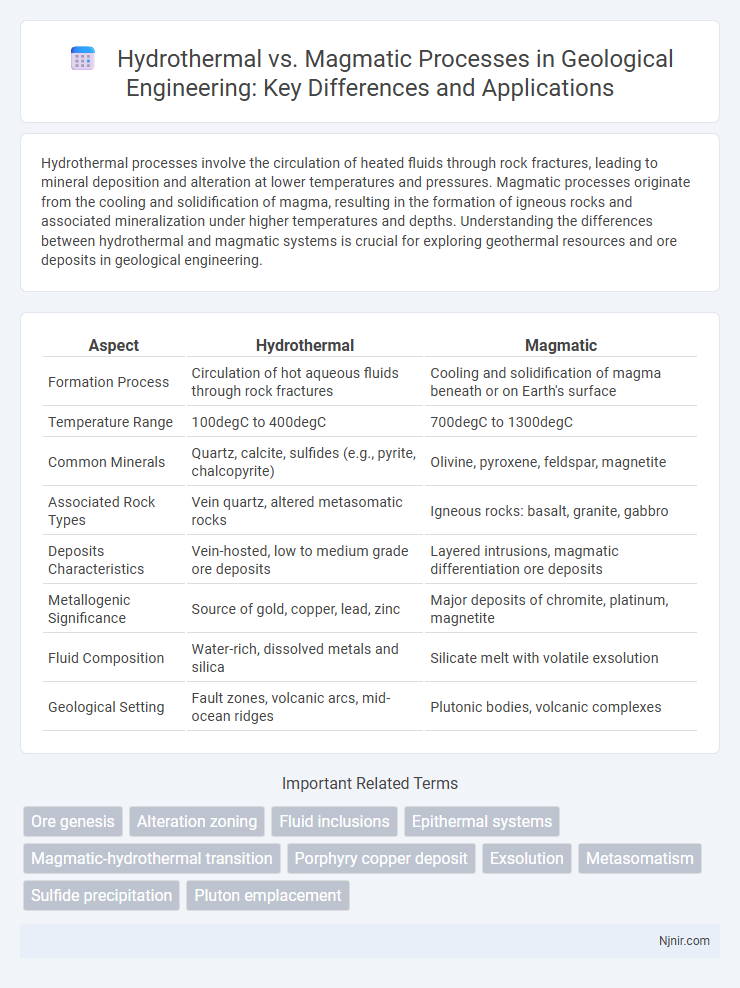 Hydrothermal vs. Magmatic Processes in Geological Engineering: Key Differences and Applications