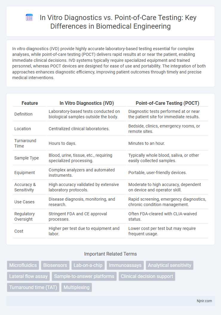 In Vitro Diagnostics vs. Point-of-Care Testing: Key Differences in Biomedical Engineering