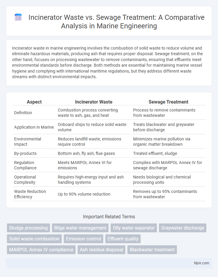 Incinerator Waste vs. Sewage Treatment: A Comparative Analysis in Marine Engineering