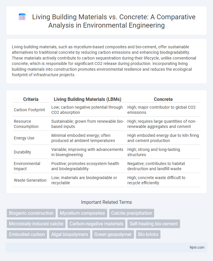 Living Building Materials vs. Concrete: A Comparative Analysis in Environmental Engineering