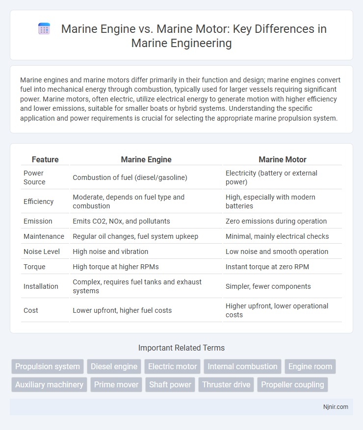 Marine Engine vs. Marine Motor: Key Differences in Marine Engineering