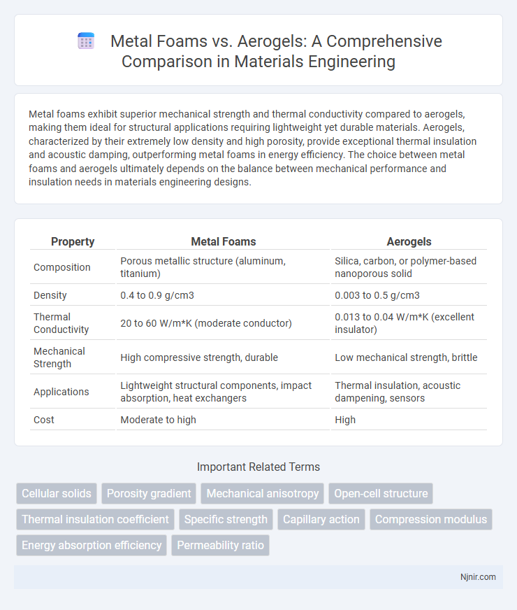 Metal Foams vs. Aerogels: A Comprehensive Comparison in Materials Engineering