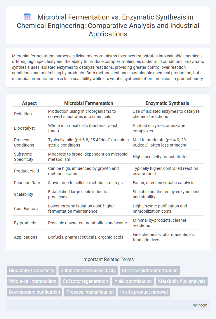 Microbial Fermentation vs. Enzymatic Synthesis in Chemical Engineering: Comparative Analysis and Industrial Applications