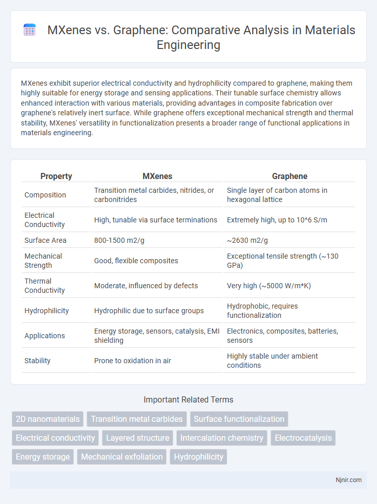 MXenes vs. Graphene: Comparative Analysis in Materials Engineering