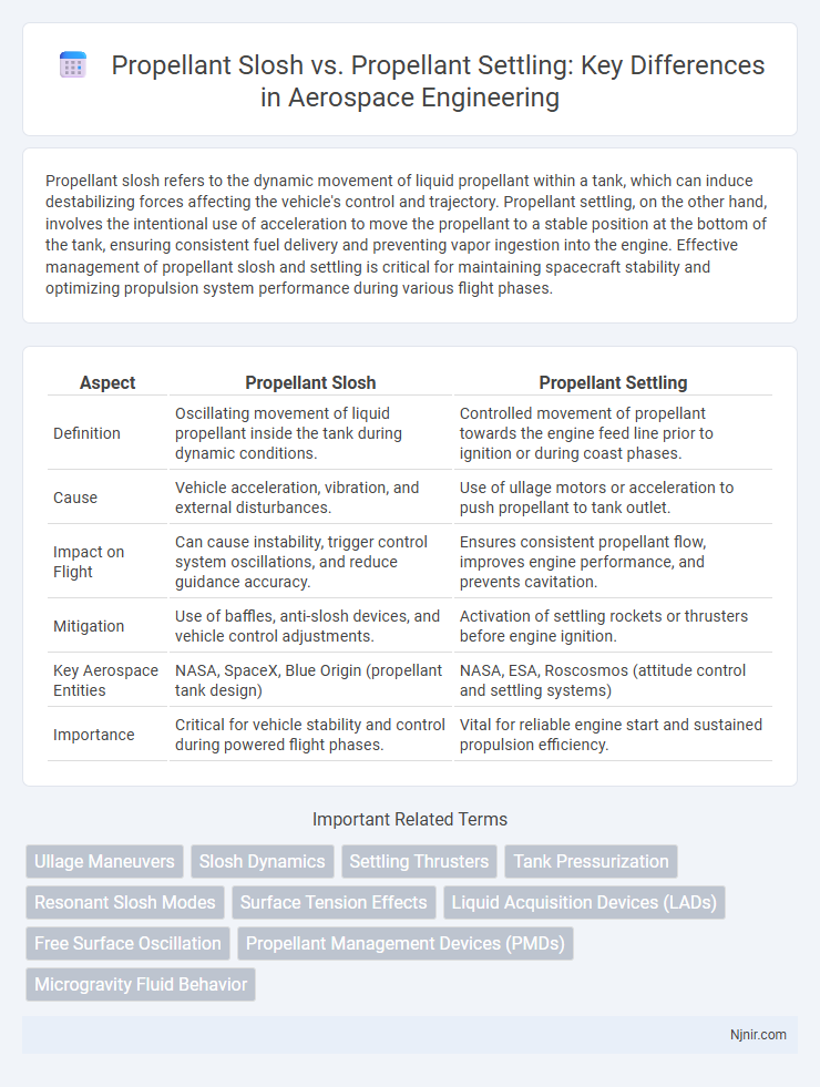 Propellant Slosh vs. Propellant Settling: Key Differences in Aerospace Engineering