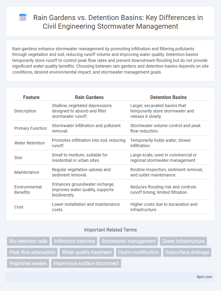 Rain Gardens vs. Detention Basins: Key Differences in Civil Engineering Stormwater Management