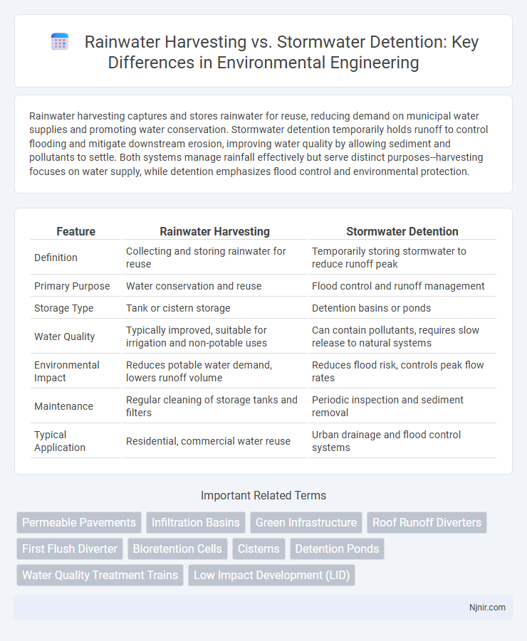 Rainwater Harvesting vs. Stormwater Detention: Key Differences in Environmental Engineering