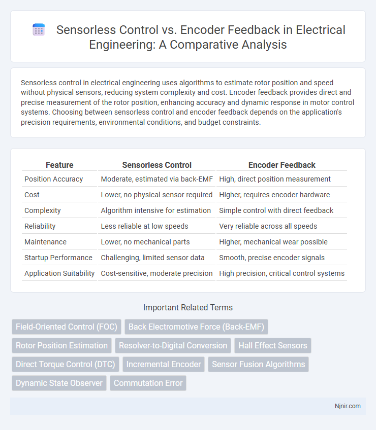 Sensorless Control vs. Encoder Feedback in Electrical Engineering: A Comparative Analysis