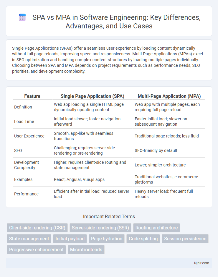 SPA vs MPA in Software Engineering: Key Differences, Advantages, and Use Cases